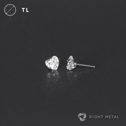 Cubic Zirconia Heart Crystal Б/Р