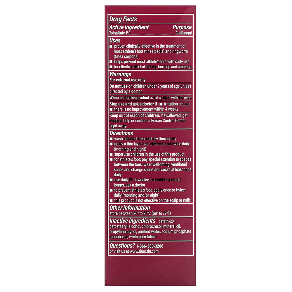 Tinactin, Athlete's Foot, крем, 30 г (1 унция)