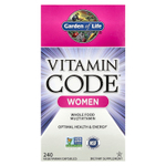Garden of Life, Vitamin Code®, мультивитамины из цельных продуктов для женщин, 240 вегетарианских капсул