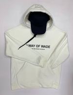 Теплая худи "Way of wade / Путь вброд" белый цвет - District Style / "На районе" на осень-зиму