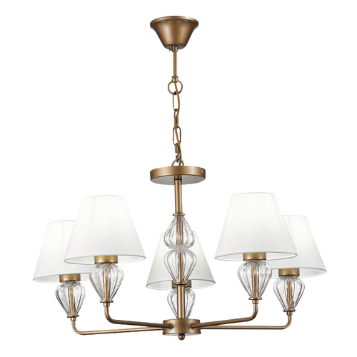 SLE107423-05 Светильник подвесной Золотистый/Белый E14 5*60W DALIDA