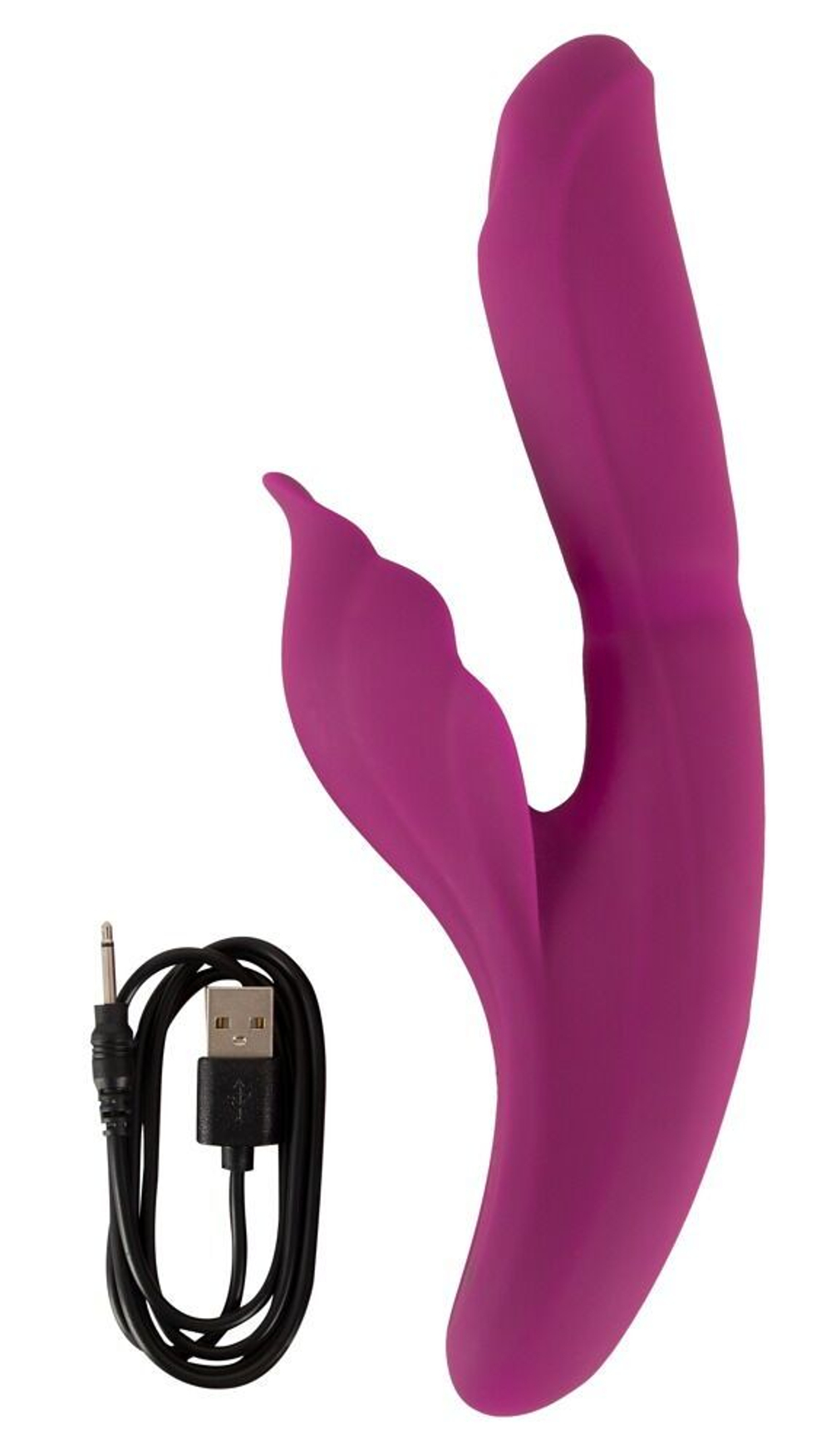 Лиловый вибратор-кролик 4 Function Vibrator - 24 см. (Цвет: лиловый)
