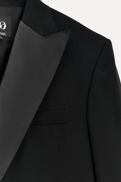 ZARA КОМБИНИРОВАННЫЙ ДВУБОРТНЫЙ БЛЕЙЗЕР — 50TH ANNIVERSARY, ЧЕРНЫЙ