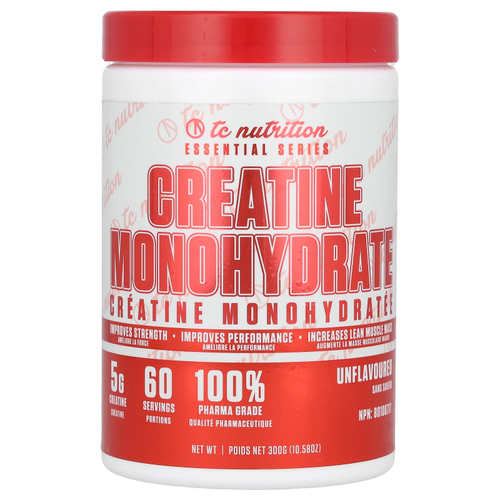 TC Nutrition, Essential Series, моногидрат креатина, без добавок, 300 г (10,58 унции)