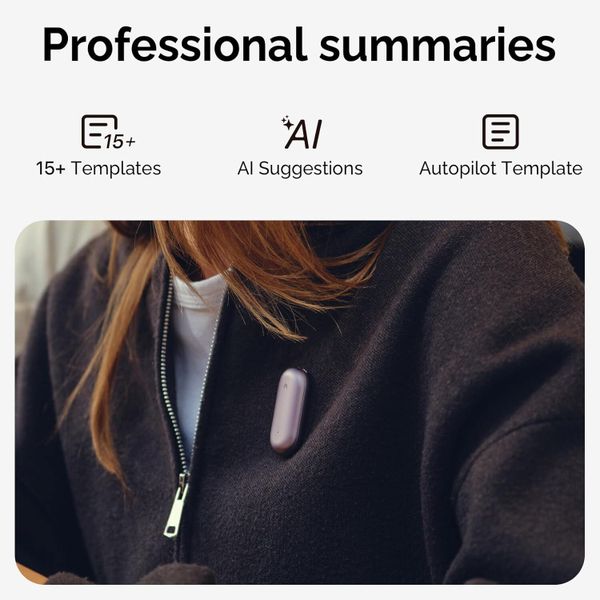 Цифровой диктофон Plaud NotePin с поддержкой ChatGPT, Фиолетовый | Sunset Purple
