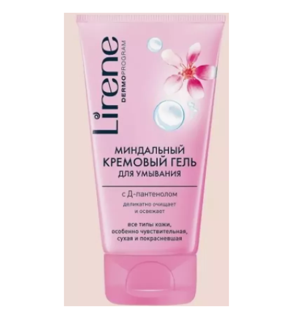 Lirene Beauty Care Гель для умывания, миндальный кремовый, с Д-пантенолом, 150 мл