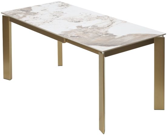 Стол CORNER 120 GLOSS LUXURY PANDORA SOLID CERAMIC / шампань