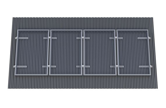 Крепёж четырёх солнечной батареи 100-200 Вт на наклонную крышу. 70 мм, YASHEL Technologies Крепёж четырёх солнечной батареи 100-200 Вт на наклонную крышу. 70 мм, фото №723152568