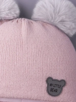 Шапка для девочки зимняя вязаная с ушками