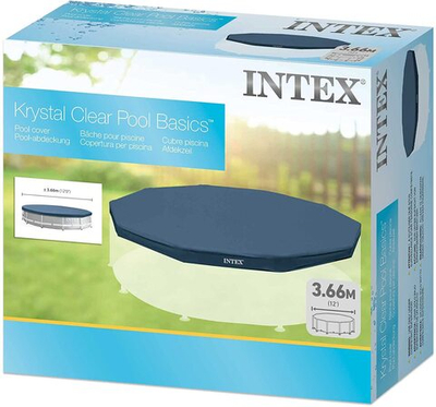 Тент для каркасного бассейна 457 см Intex 28032, защитный чехол-накидка для круглого бассейна Metal Frame
