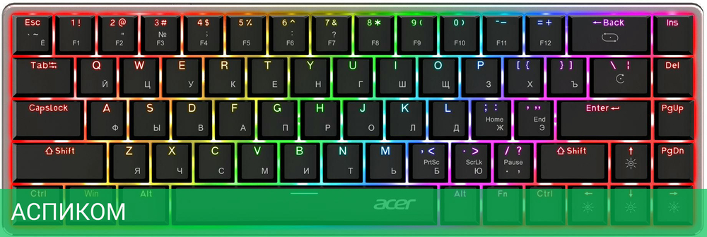 Клавиатура Acer OKW302 серебристый (ZL.KBDCC.01C)