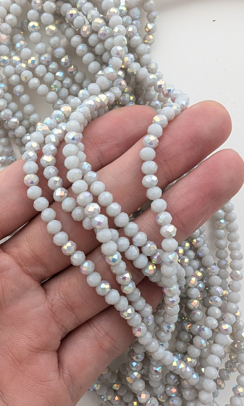 Бусины стеклянные рондель 4*3мм