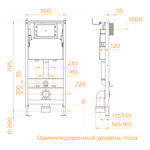 Система инсталляции для унитазов RGW SWI-02