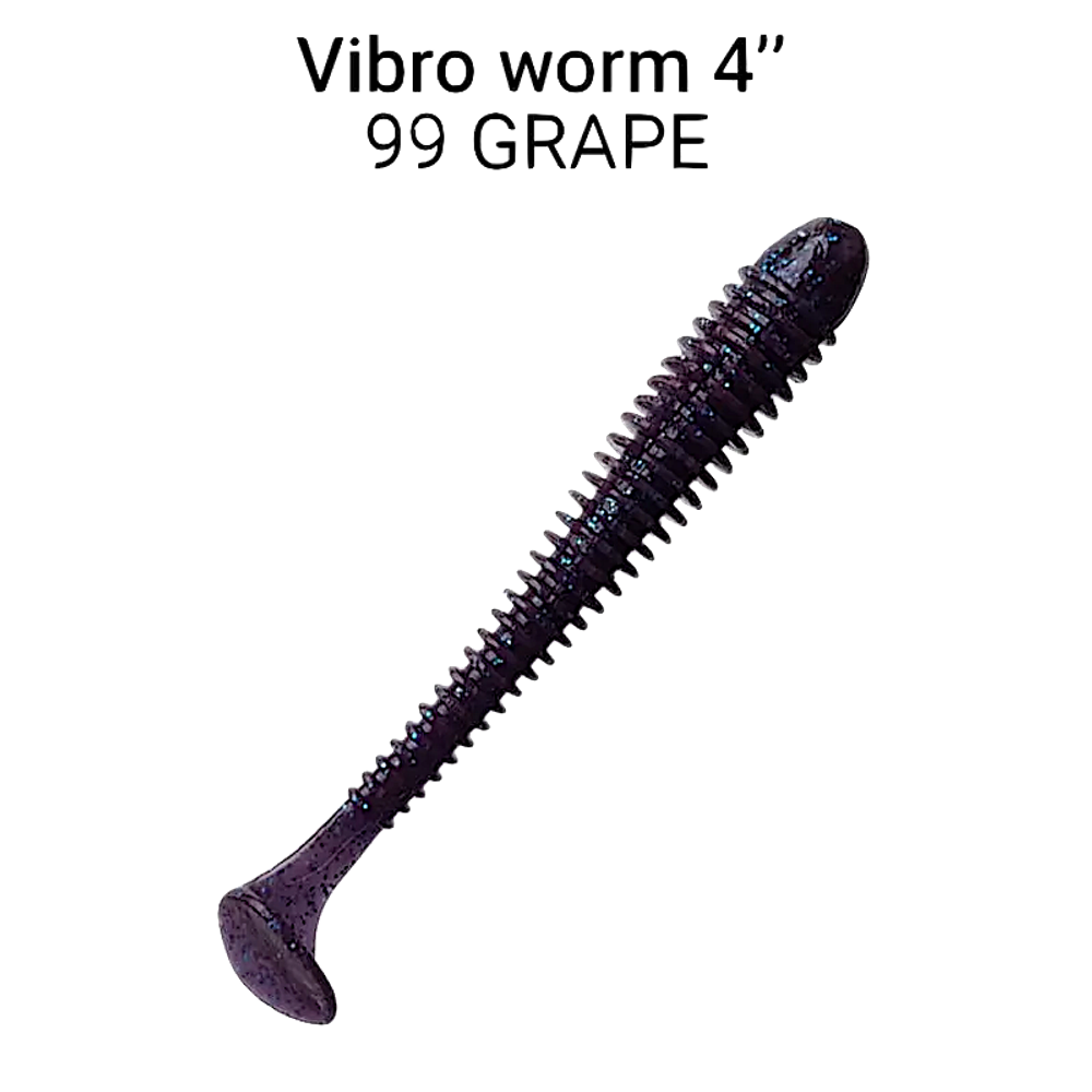 Мягкая приманка Crazy Fish Vibro Worm 4'' 10см 5шт 75-100 -