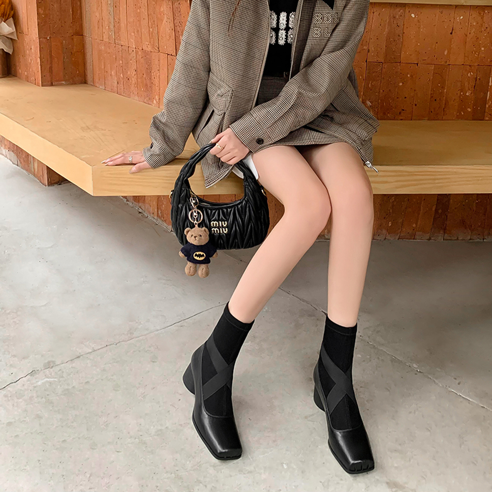 SIFEIRO Cow Leather Ankle Boots 5CM Women"s