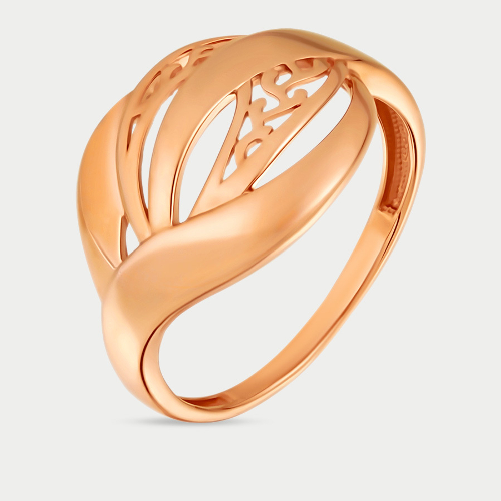 Кольцо женское из розового золота 585 пробы без вставок (арт. 005841-1000)