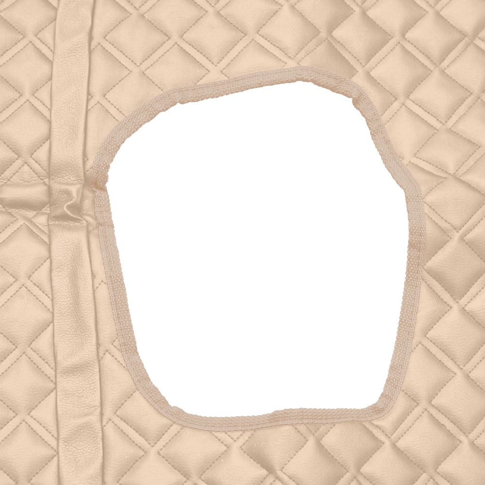 Ковры SCANIA 5 серии R (механика) (экокожа, бежевый, бежевый кант, красная вышивка)