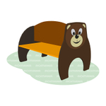 Скамья детская с рисунком «Медведь» Romana 302.10.00