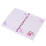 Записная книжка, пакет, А5, Alingar, замочек, розовый, "Два сердца"