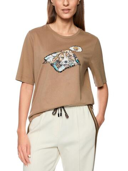 Marc Cain Футболка расшитая тонкой бахромой и бисером