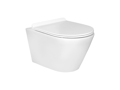 Унитаз подвесной безободковый Aquatek АЛЬФА AQ1910-00 520*370*330 с сиденьем Soft Close AQ1910-00