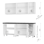 Кухня Крафт 2 м тип 2 Крафт,Серый низ