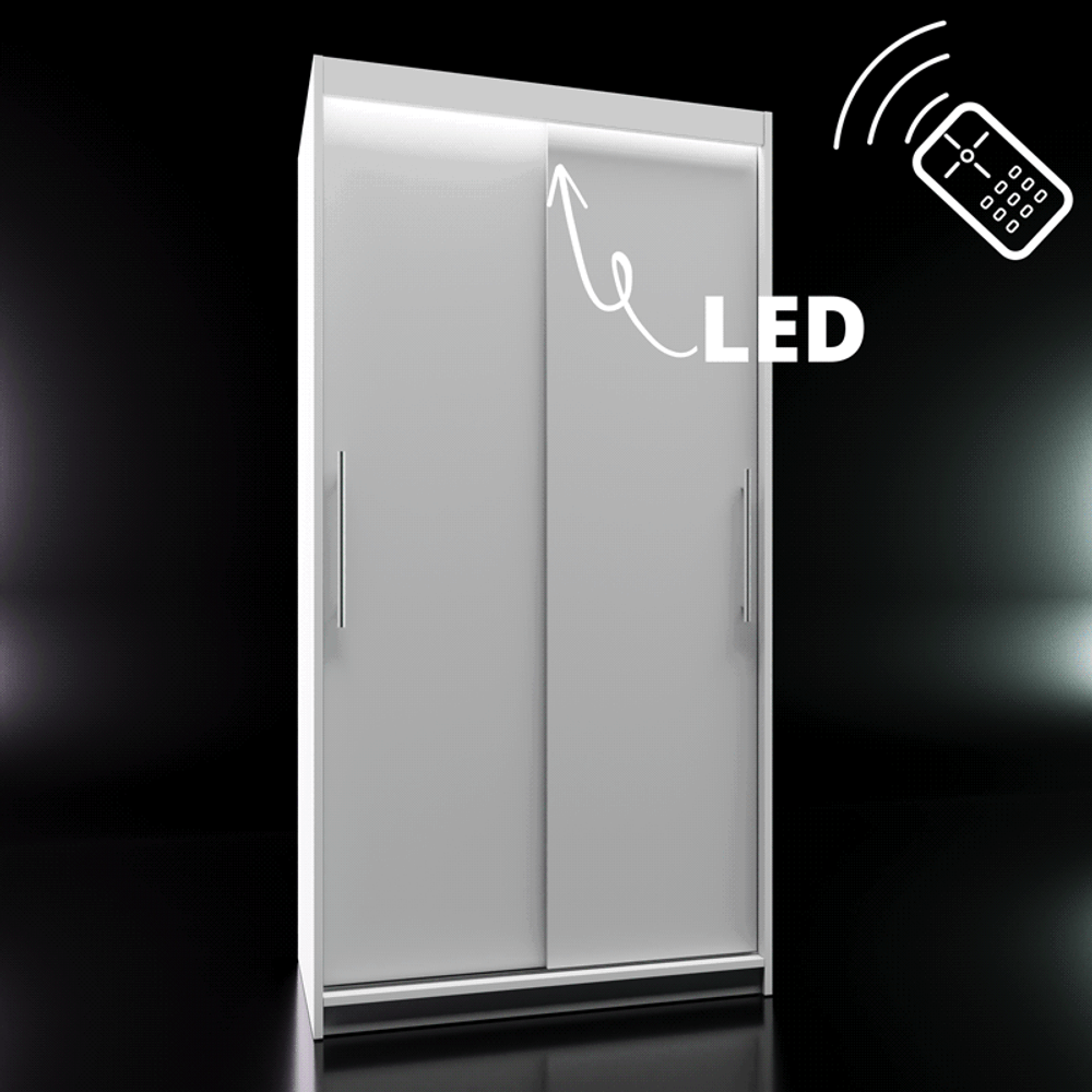 Шкаф-купе Ираида 2 Белый Фасадный 0101  140*50*260