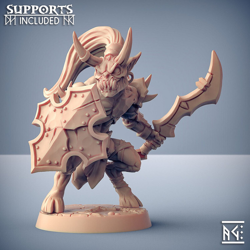 Демон принц бес суккуб Воин Паладин Варвар Файтер Рыцарь миниатюра для dnd, днд, pathfinder, фентези, Настольная игра, НРИ, Варгейм, РПГ