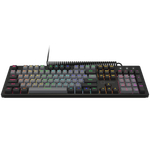 LORGAR Azar 514, Wired mechanical gaming keyboard, RGB backlight, 1680000 colour variations, 18 modes, keys number: 104, 50M clicks, linear dream switches, spring cable up to 3.4m, ABS plastic+metal, magnetic cover, 450*136*39mm, 1.17kg, black, EN+RU layout