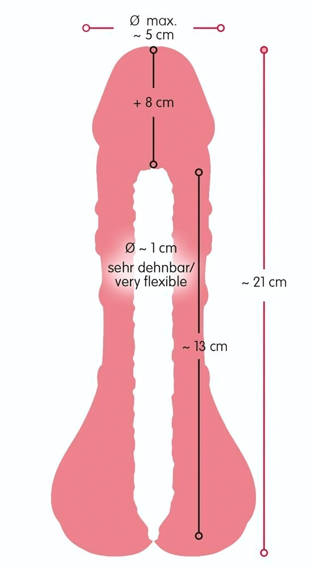 Телесная насадка-мастурбатор 2-in-1 Extension Masturbator - 21 см. (Цвет: телесный)
