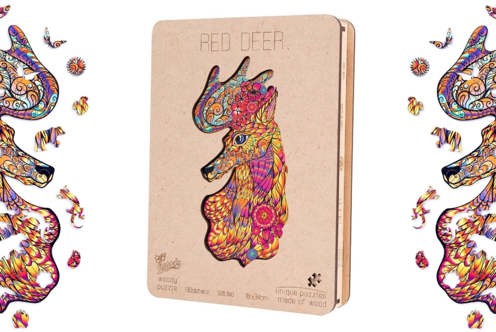 Благородный олень Chapa - Деревянные пазлы разной формы, уникальные картины которые вы собираете сами