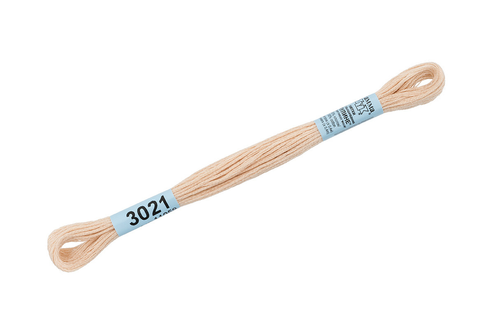 Мулине "Gamma", 100% хлопок, 8 м, №3021