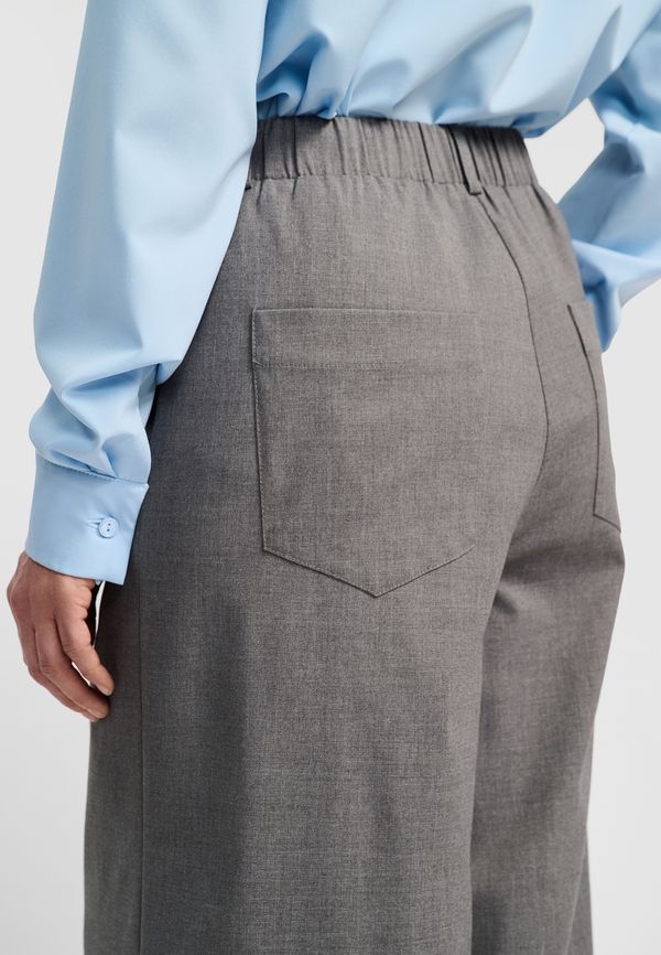 БРЮКИ УКОРОЧЕННЫЕ С ШИРОКИМ НИЗОМ