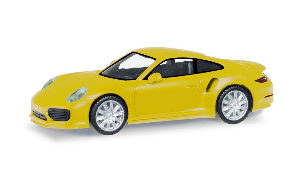 Автомобиль Porsche 911 Turbo, желтый