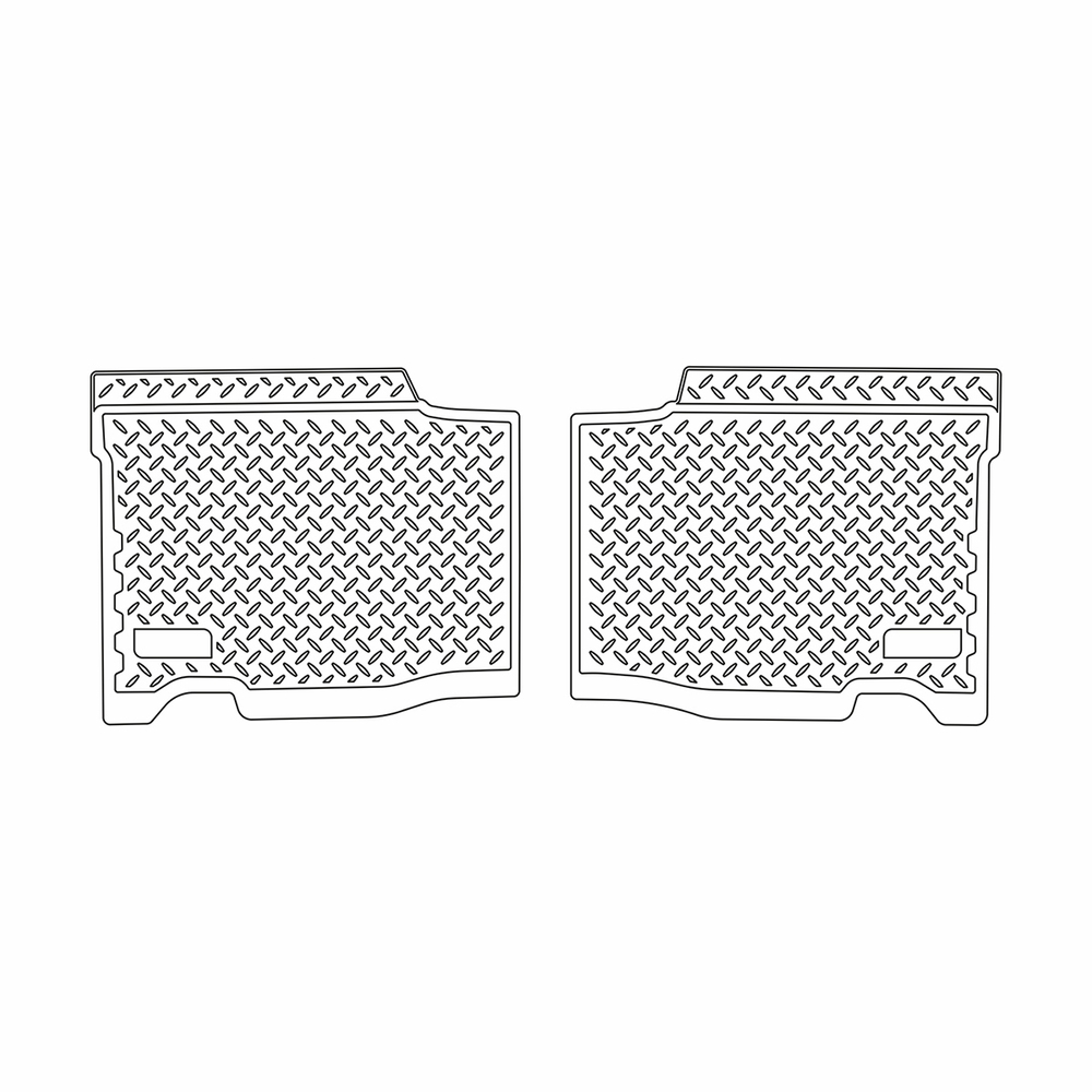 Ковры в салон Norplast/Unidec для UAZ Patriot (2005-2013), Серый, задние, арт.NPL-Po-93-51-G