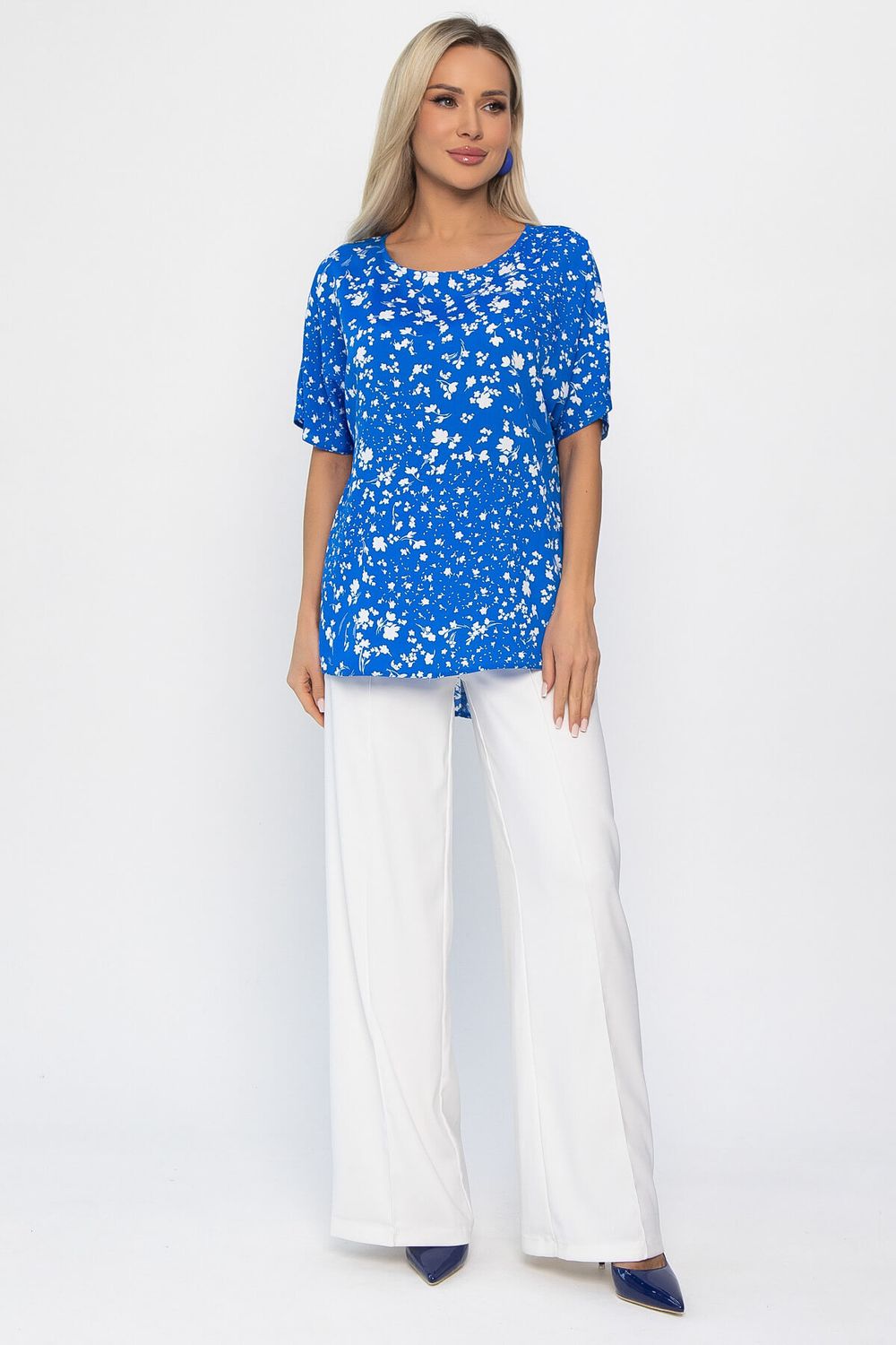 Блуза Маргоша (ярко-голубая) Б13813-16М LT Collection