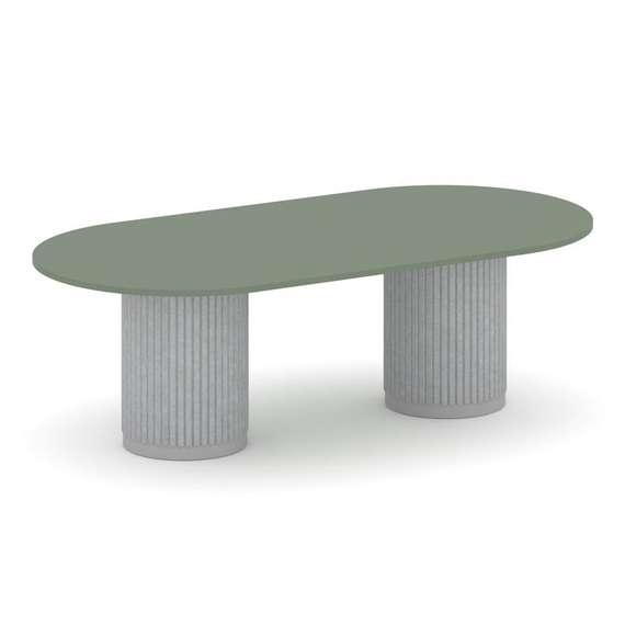 Felto Стол переговорный овальный PR.C.SPRG-007.D Кобо/Металл Серый/Зимний Лес 2400*1200*750