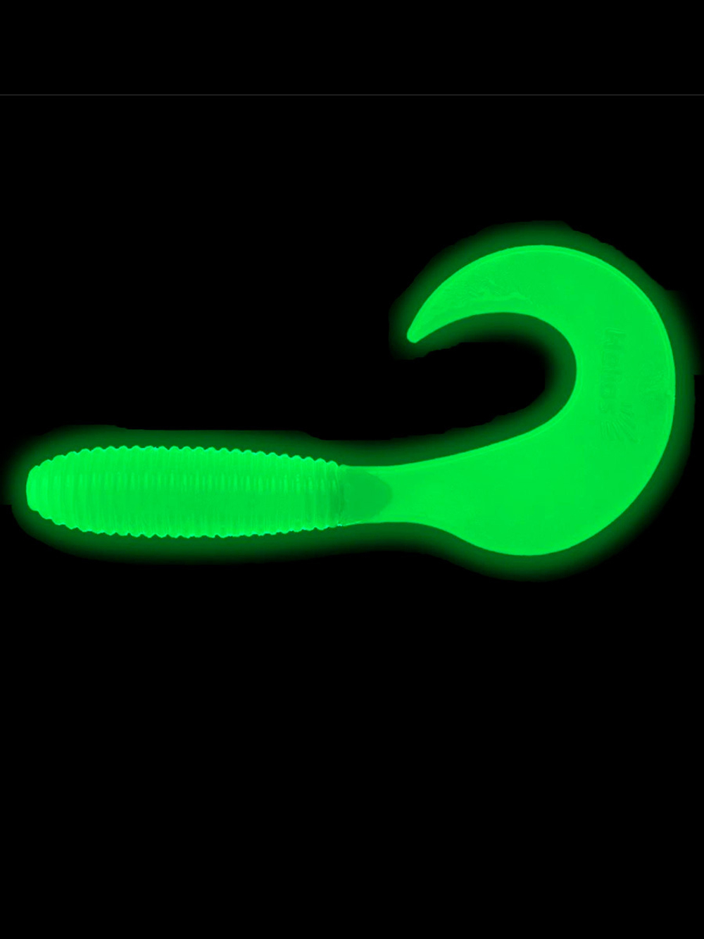 Твистер несъедобный Helios Credo 3,35"/8,5 см White & Green 20шт. (HS-11-016-N-20)