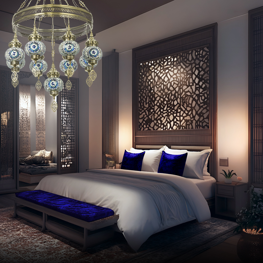 Citilux Каир CL419186 Люстра подвесная Мозаика Синяя