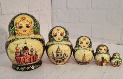 Матрешка "Санкт-Петербург" 5 мест