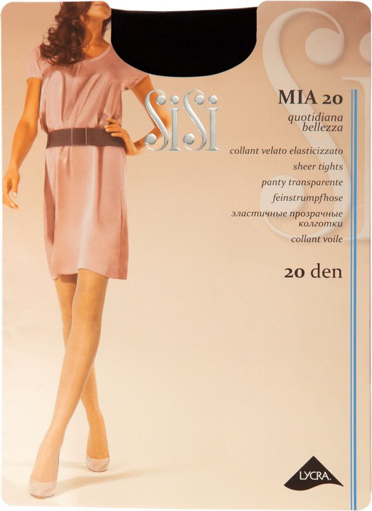 SiSi MIA колготки класс. с шортиками 20 den nero р.4 (L)