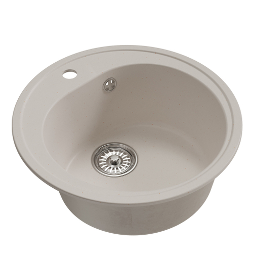 Мойкa ML-GM11 КОМФОРТ круглая, белый (331), 500мм (глуб. чаши 180)