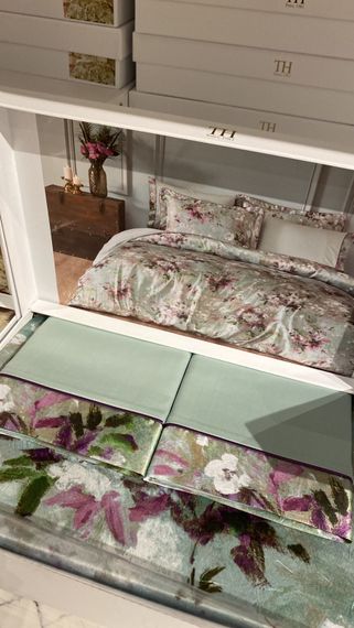 Постельное белье TIVOLYO HOME Melanio зеленый жатка