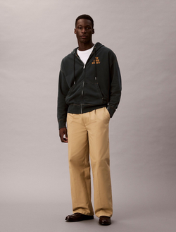 Худи на молнии Calvin Klein Terry Varsity Logo Nurture Navy