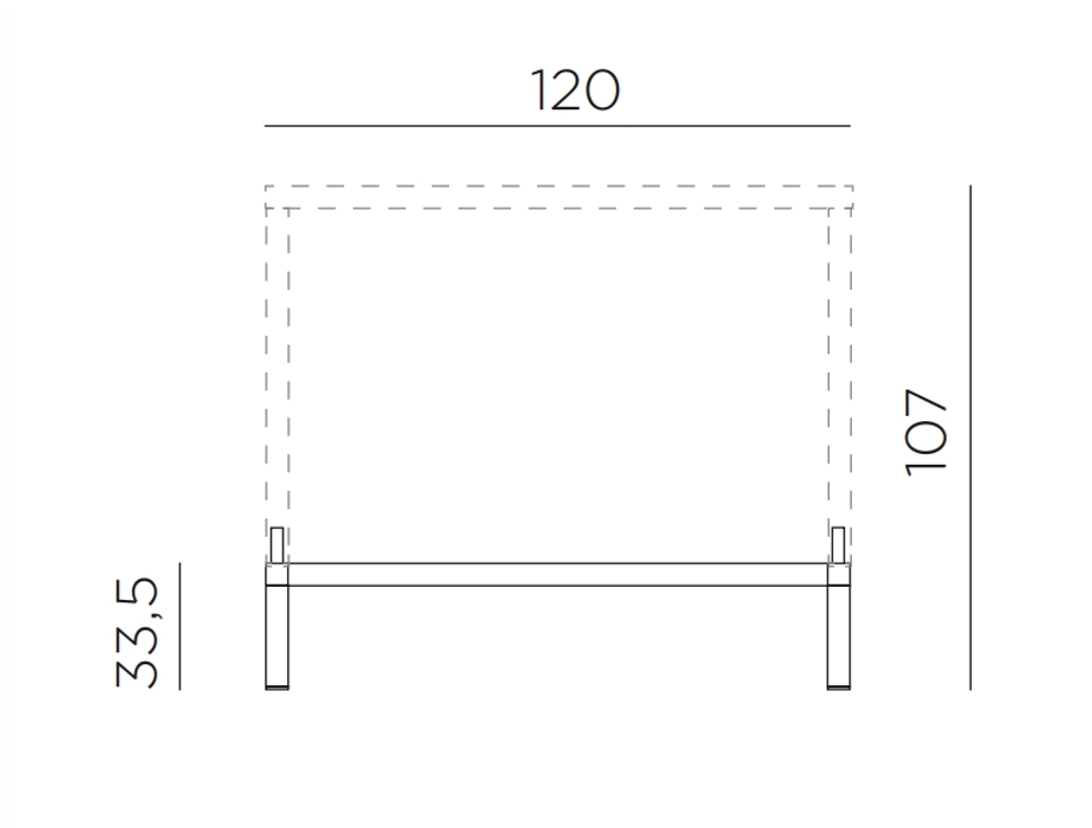 Комплект для увеличения высоты стола Nardi Kit Cube 120х70 High, тортора