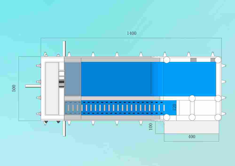 Коммерческий надувной батут-горка «Чистюля» 14*5*9 м