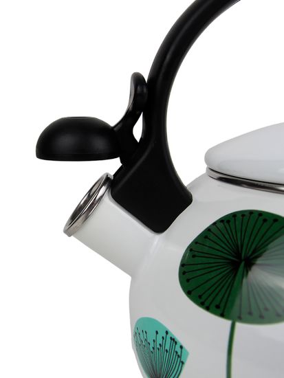 Чайник 2,2 л. эмалированный со свистком Kamille KM 1031 с черной бакелитовой ручкой