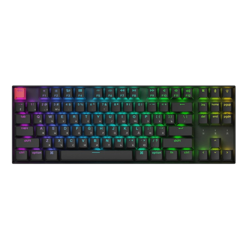 Беспроводная механическая клавиатура QMK Keychron K8 (Version 2), 87 клавиш, RGB подсветка, Keychron Red Switch (K8X-B1Z-RU)
