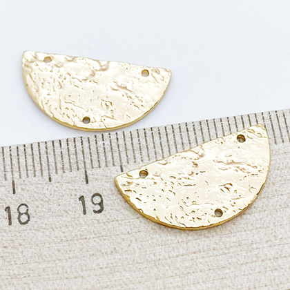 Коннектор Полукруг, позолота, размер 22*11 мм, цена за 1 шт