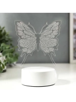 Светильник «Бабочка» LED RGB от сети 9.5×13×17 см RISALUX